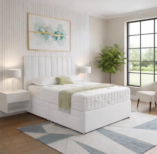 Plush divan bed set with - set,
