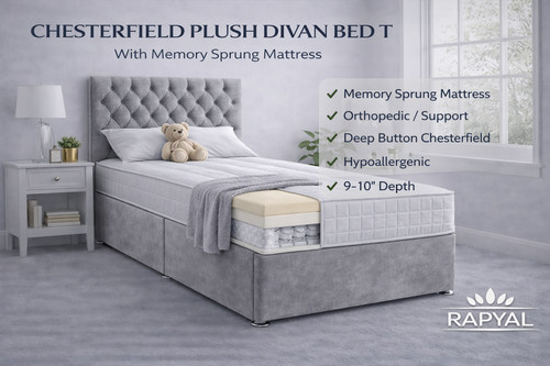 Single divan bed set 3ft - divan,