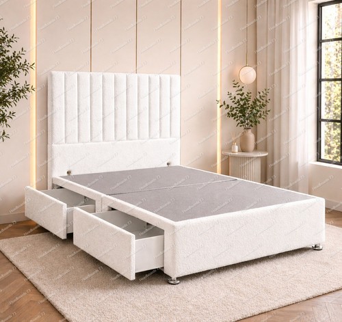 Plush divan bed - bed, set