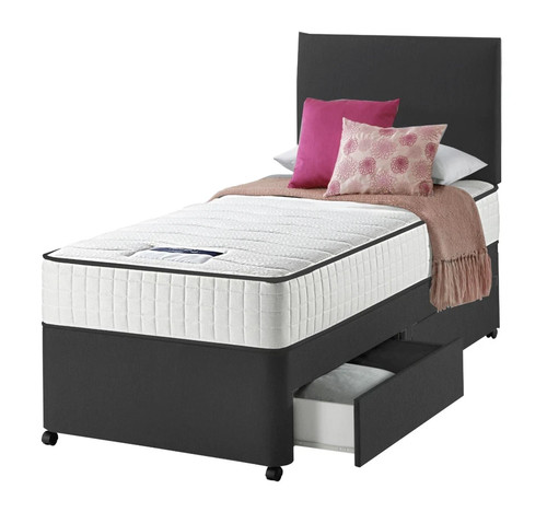 Single plush divan bed - single,