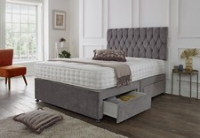 SUEDE MEMORY FOAM DIVAN BED