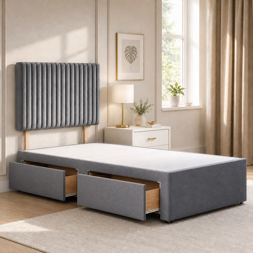 Single divan bed - bed, plush